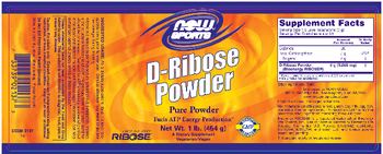 NOW Sports D-Ribose Powder - supplement