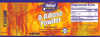 NOW Sports D-Ribose Powder - supplement