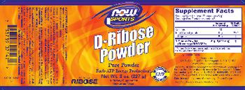 NOW Sports D-Ribose Powder - supplement