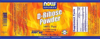 NOW Sports D-Ribose Powder - supplement