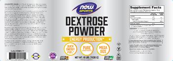 NOW Sports Dextrose Powder - supplement