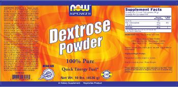 NOW Sports Dextrose Powder - supplement