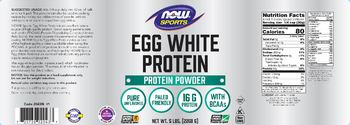 NOW Sports Egg White Protein - supplement