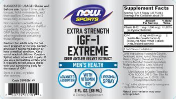 NOW Sports Extra Strength IGF-1 Extreme - supplement