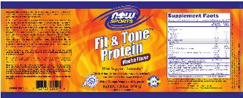 NOW Sports Fit & Tone Protein Mocha Flavor - supplement