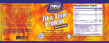NOW Sports Fit & Tone Protein Mocha Flavor - supplement
