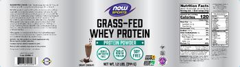 NOW Sports Grass-Fed Whey Protein Creamy Chocolate - supplement