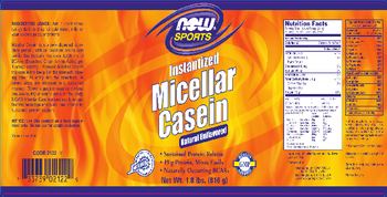 NOW Sports Instantized Micellar Casein Natural Unflavored - 