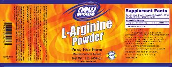 NOW Sports L-Arginine Powder - supplement