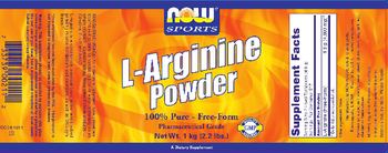 NOW Sports L-Arginine Powder - supplement