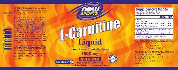 NOW Sports L-Carnitine Liquid 1000 mg Citrus Flavor - supplement