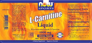 NOW Sports L-Carnitine - supplement