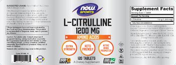 NOW Sports L-Citrulline 1200 mg - supplement
