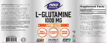 NOW Sports L-Glutamine 1000 mg - supplement