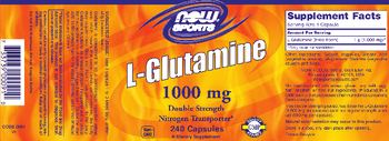 NOW Sports L-Glutamine 1000 mg - supplement