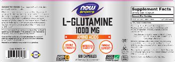 NOW Sports L-Glutamine 1000 mg - supplement