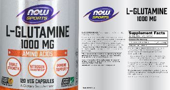 NOW Sports L-Glutamine 1000 mg - supplement