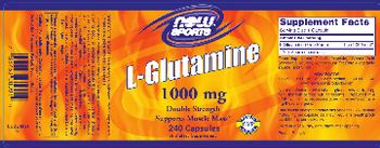 NOW Sports L-Glutamine 1000 mg - supplement