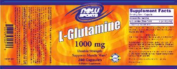 NOW Sports L-Glutamine 1000 mg - supplement