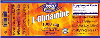 NOW Sports L-Glutamine 1000 mg - supplement