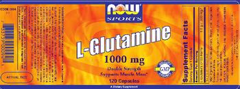 NOW Sports L-Glutamine 1000 mg - supplement