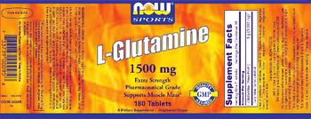 NOW Sports L-Glutamine 1500 mg - supplement