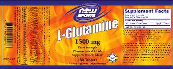 NOW Sports L-Glutamine 1500 mg - supplement