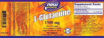 NOW Sports L-Glutamine 1500 mg - supplement