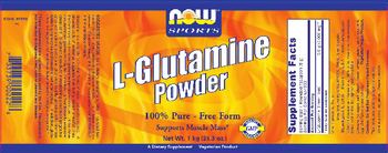 NOW Sports L-Glutamine Powder - supplement