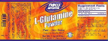 NOW Sports L-Glutamine Powder - supplement