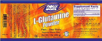 NOW Sports L-Glutamine Powder - supplement