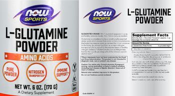 NOW Sports L-Glutamine Powder - supplement