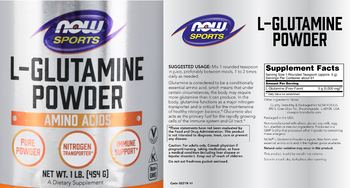 NOW Sports L-Glutamine Powder - supplement