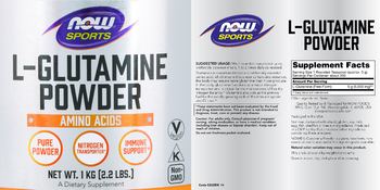 NOW Sports L-Glutamine Powder - supplement