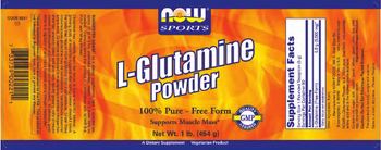 NOW Sports L-Glutamine Powder - supplement