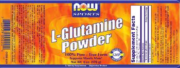 NOW Sports L-Glutamine Powder - supplement