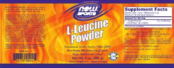 NOW Sports L-Leucine Powder - supplement