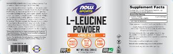 NOW Sports L-Leucine Powder - supplement