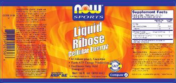 NOW Sports Liquid Ribose Cellular Energy - supplement