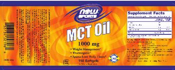 NOW Sports MCT Oil 1000 mg - supplement