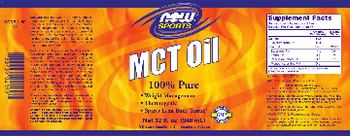 NOW Sports MCT Oil - supplement