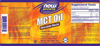 NOW Sports MCT Oil Chocolate Mocha - supplement