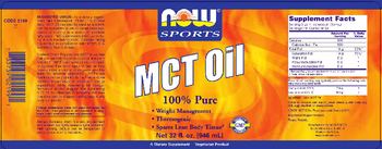 NOW Sports MCT Oil - supplement