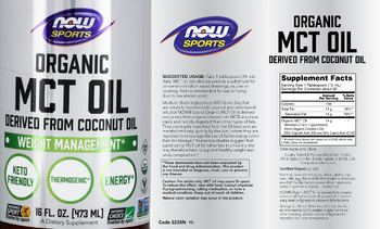 NOW Sports Organic MCT Oil - supplement