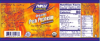 NOW Sports Organic Pea Protein Natural Chocolate - 