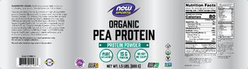 NOW Sports Organic Pea Protein - supplement