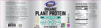 NOW Sports Organic Plant Protein Creamy Vanilla - supplement
