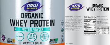 NOW Sports Organic Whey Protein Unflavored - supplement
