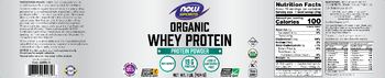 NOW Sports Organic Whey Protein Unflavored - supplement