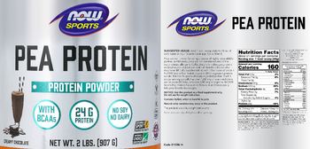 NOW Sports Pea Protein Creamy Chocolate - supplement